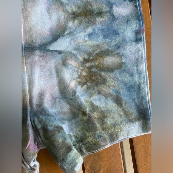 Boho Baby: One of a Kind Iced Dyed Overalls Romper 24m Blue/Green/Brown/Purple - Picture 10 of 14